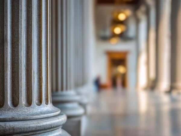 marble columns courthouse hallway government building interior